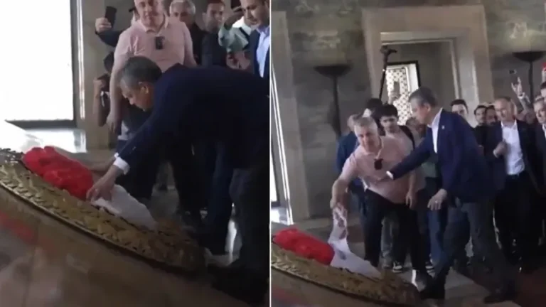 Anıtkabir’de Özgür Özel’e ‘çelenk’ engeli! O yazıya müdahale edildi…